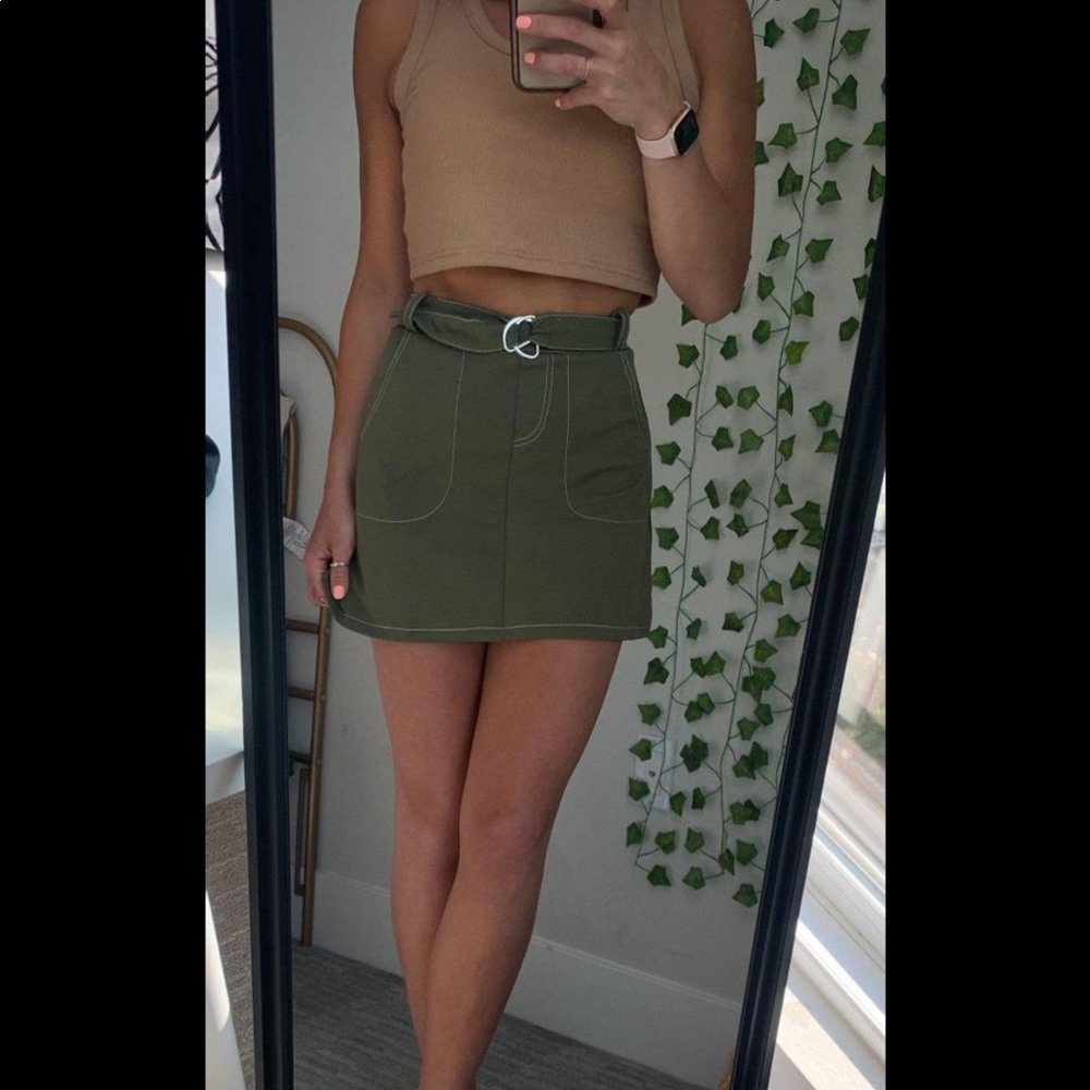 Olive green skirt